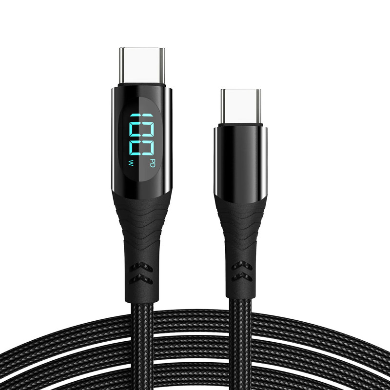 100W Fast Charging USB-A to USB-C Cable 5A 20V E-Marker for iPhone 15, Samsung