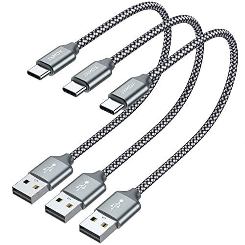 Short USB C Cable, USB A to Type-C Charger Cord 3.1A Fast Charging (1ft 3-Pack) gallery