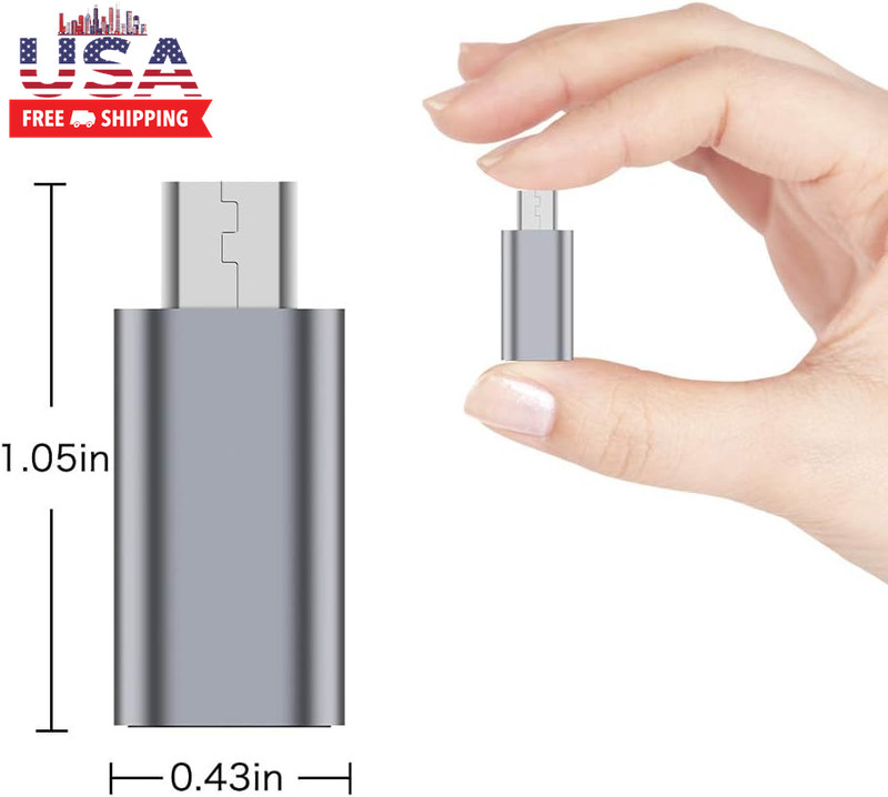 USB C to Micro USB Adapter, (4-Pack) Type C Female to Micro USB Male Convert Con gallery
