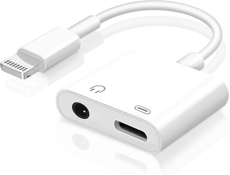 For iPhone 14 13 12 11 Pro to3.5mm AUX Headphone Jack Adapter Audio Splitter lot