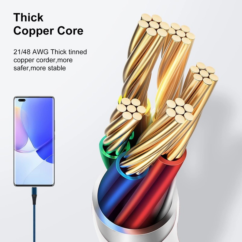 Braided USB C Type C Fast Charging Data Cable Cord for iPhone 17 16 Pro Max Lot gallery