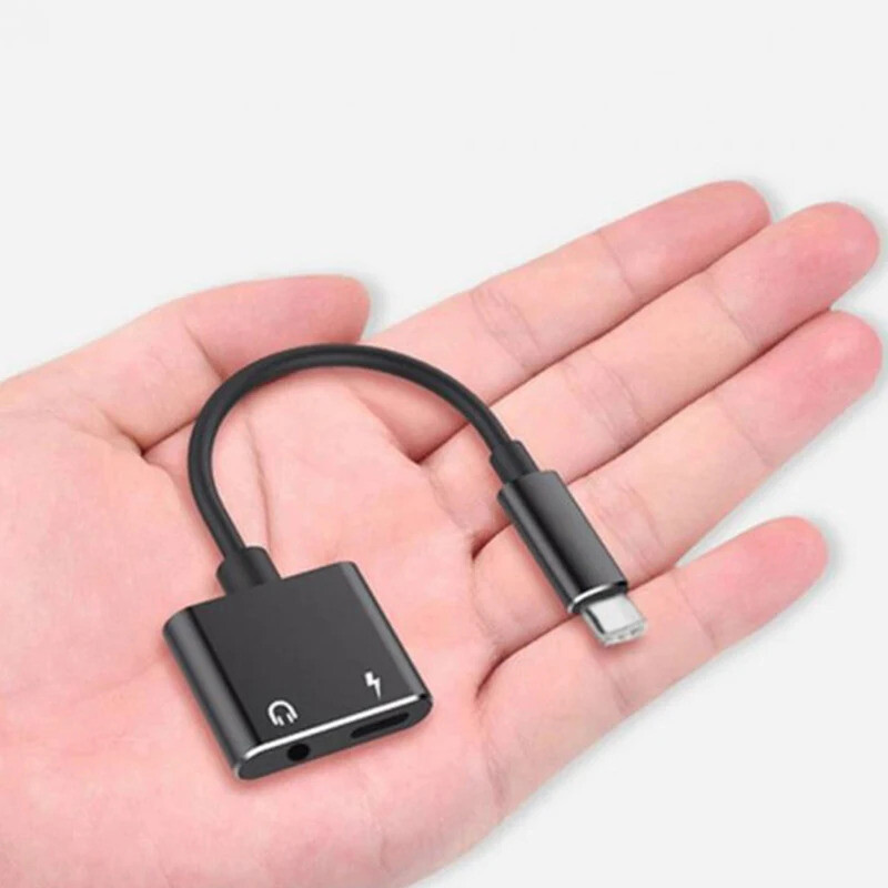 2 In 1 USB-C To 3.5mm Jack Adapter + Type C Audio Charging Headphones gallery