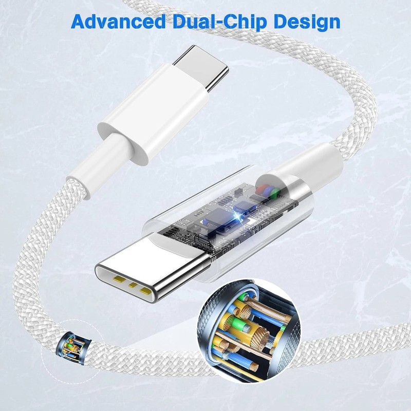 3FT 60W Cable Braided Type-C Charging Cable For iPhone 15/15 pro/15 Pro Max gallery