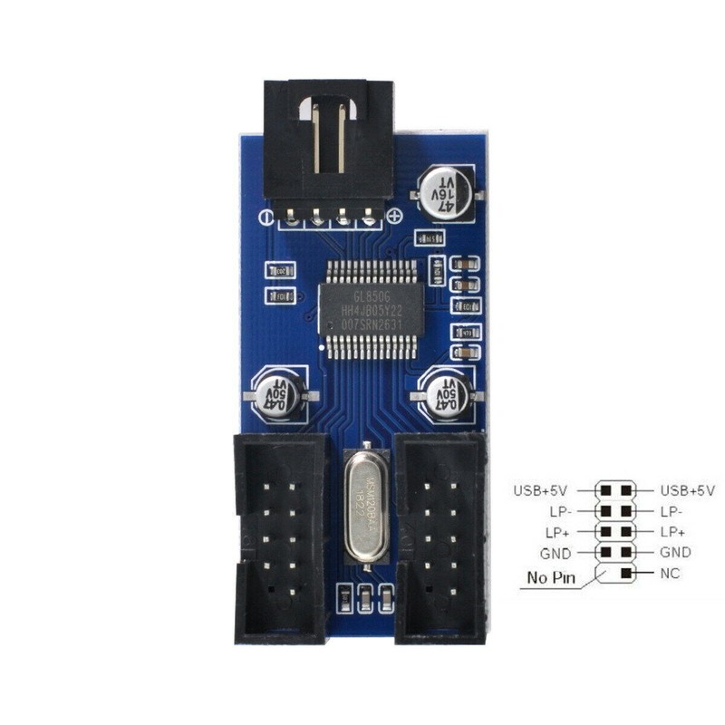 4 Female Extension Cable to 9pin USB 2.0 Header Splitter HUB Connector Adapter gallery
