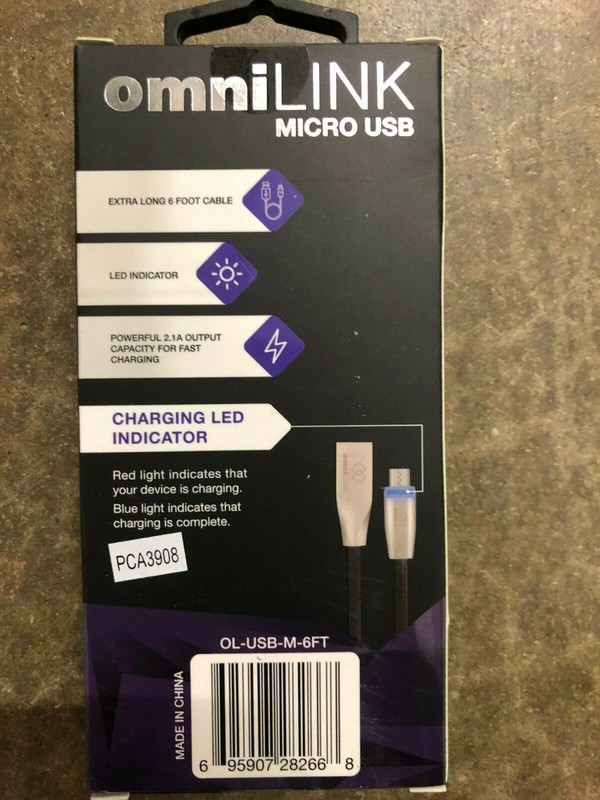 omniLINK Illuminated 6 ft Micro USB Data Cable with 2.1 true fast charge & LED gallery