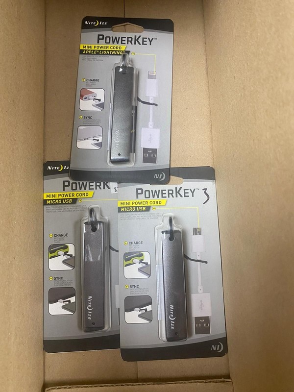 X3 Nite Ize PowerKey Mini Power Cord Apple Cord