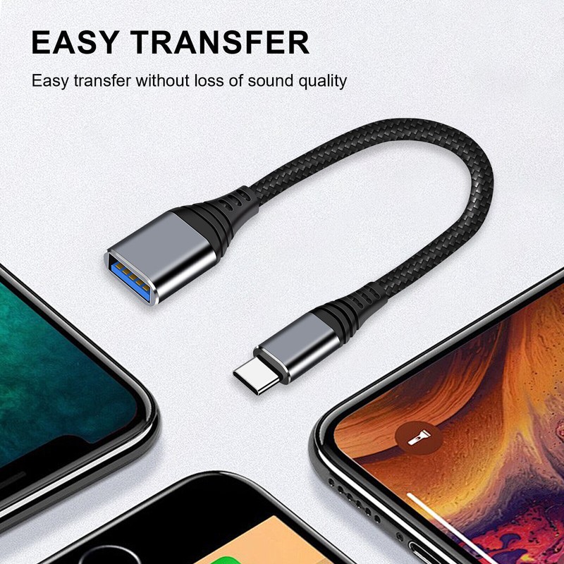 USB-C to USB-A OTG Adapter Converter Cable Cord For Samsung S10 Note10 S8 S9 S22 gallery