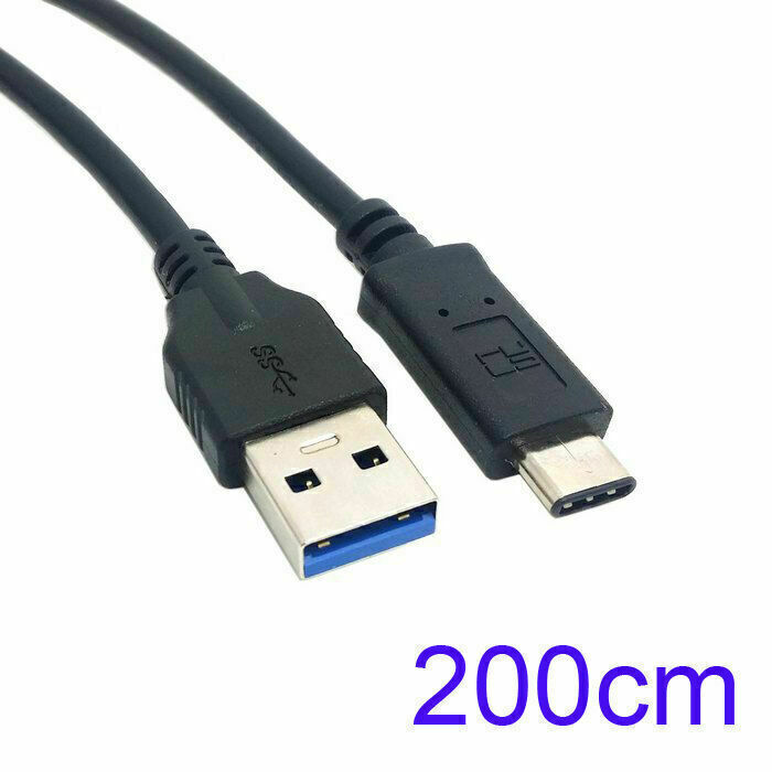 Cablecy USB-C USB3.1 Type C Male Connector to Standard Type A Male Data Cable 2m