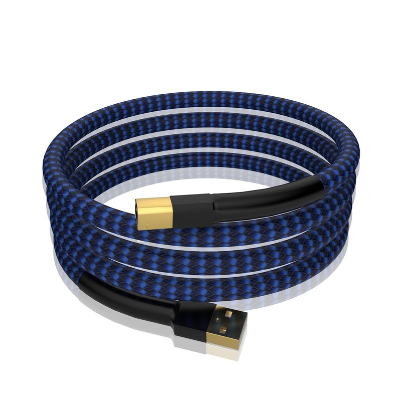 HiFi USB Cable DAC A-B OCC Digital Audio 6.6FT USB 2.0 Type A to B Cord