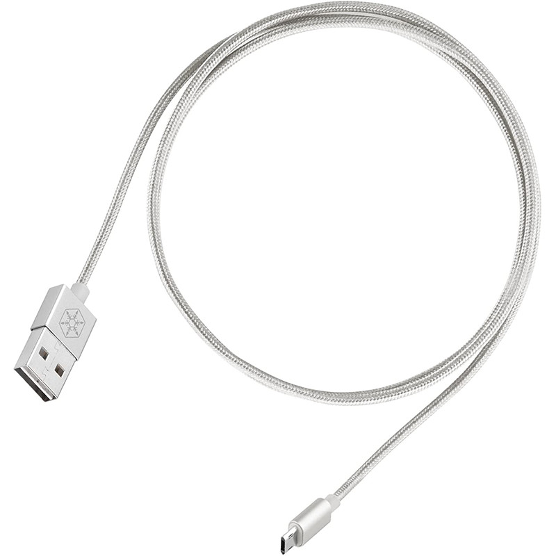 Silverstone CPU01S Reversible USB-A to Reversible Micro-B Cable