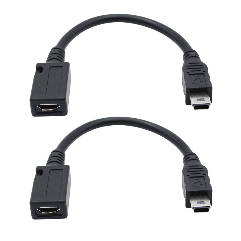 Micro USB To Mini USB Adapter Cable 14cm 5P Male To 5P Female Data Sync Charge
