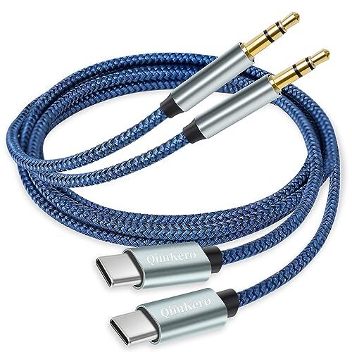 Cable estéreo para coche con conector auxiliar de audio USB C a 3,5 mm