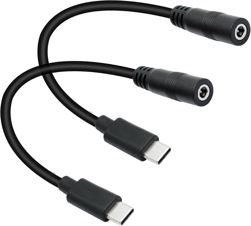 Short DC 3.5Mm X 1.35Mm to USB C Power Cord 6Inch, DC 35135 Female to USB Type C