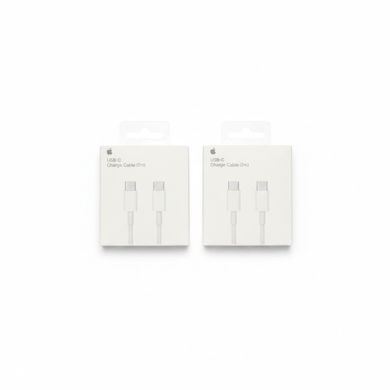 2 PACK Genuine Apple USB-C to USB-C Braided Cable (2M / 6.6FT) – 100W