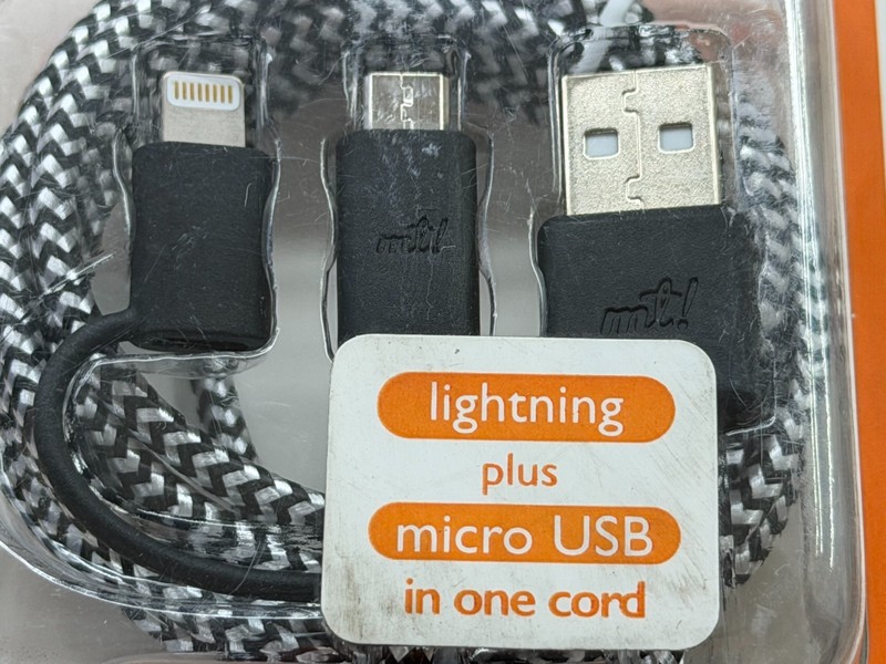 5PK ~ 6ft Charging Cable ~ iPhone & Micro USB Combo ~ iPhone 5 - iPhone X gallery