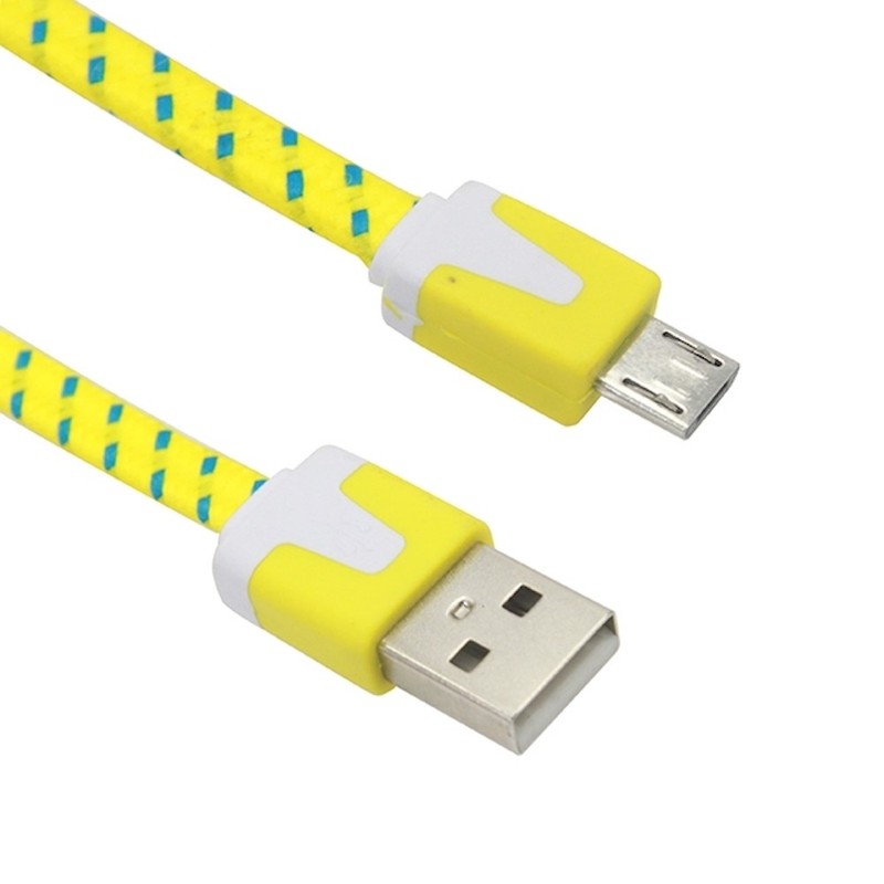 SHORT 8" Flat braided MICRO B USB DATA Charger Cable for galaxy s6+ edge s7 note gallery