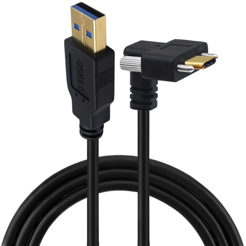 Secure Connection USB C to USB 3.0 Data Wire Line Angled Plug For Industrial Use gallery