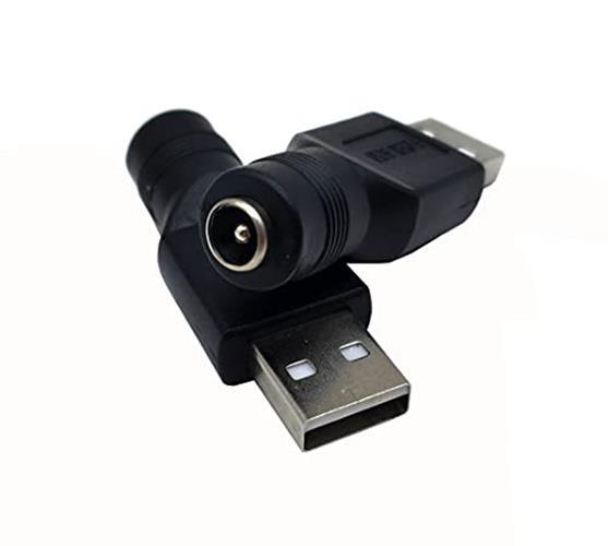USB to DC Power Adapter, USB 2.0 Male to DC 5.5mm x 2.1mm Female 5V