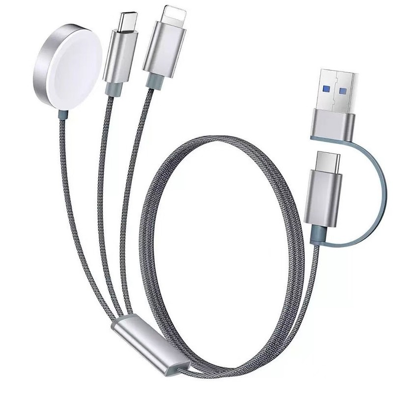 1.2M Data Cable 3-in-2 Charging Cable Multi Charger Cable for Watch iPhone 17 16