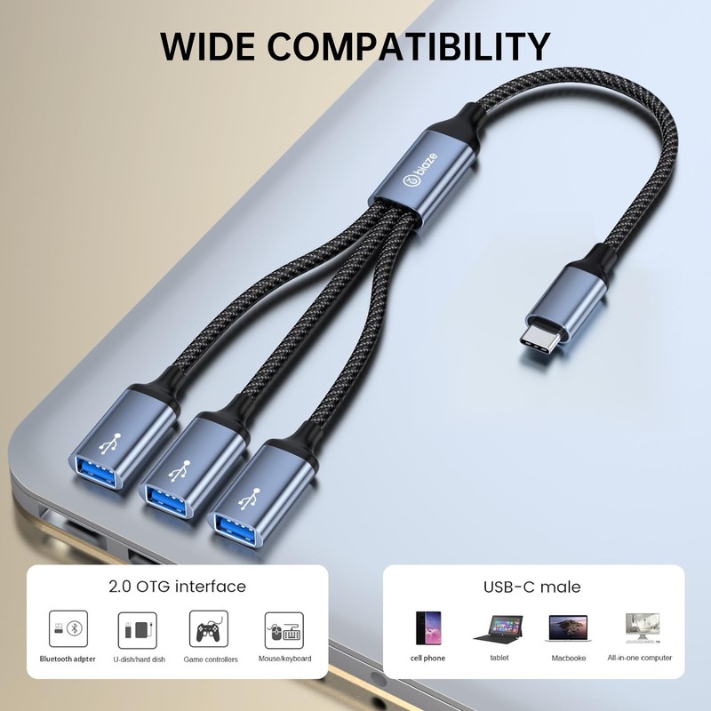 USB to USB Adapter, USB Female to USB Cable Adapter for Data Transfer/Chargin... gallery