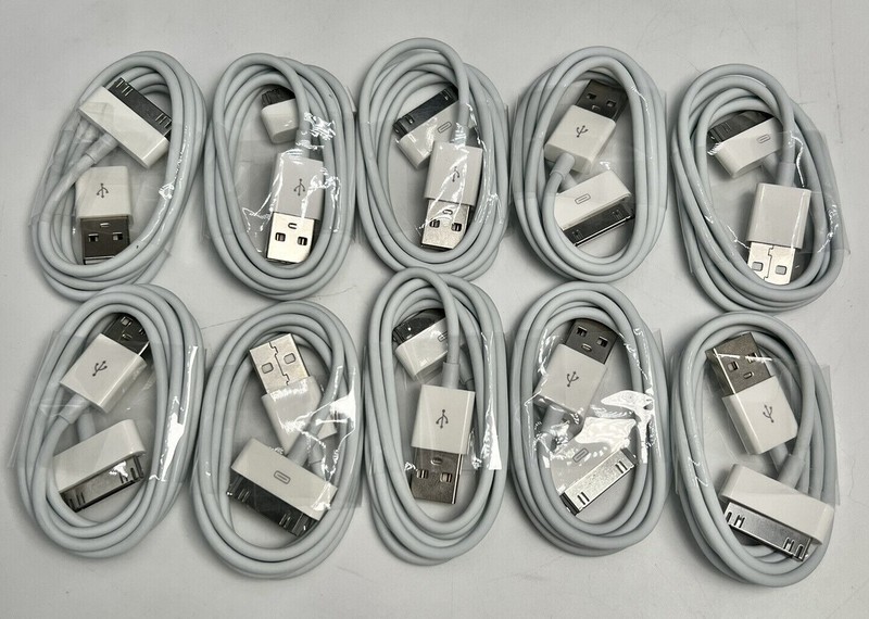 10 PACKS USB Data Sync Cable Cord Charger for iPhone 4 4G 4S 3GS iPod Nano Touch