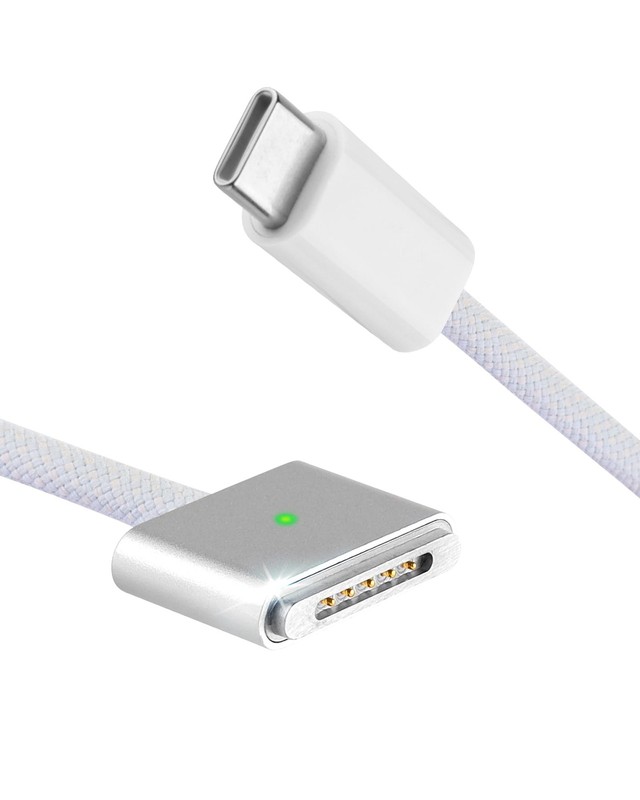 RULGOI 140W USB-C to Magnetic 3 Charging Cable, Compatible with 6.6FT, White