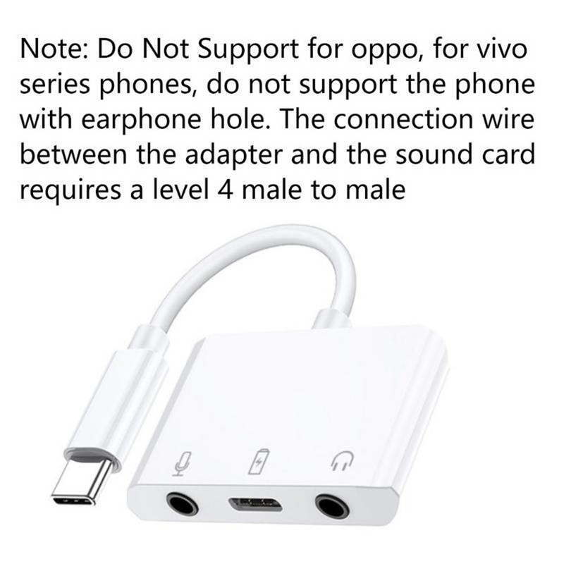External USB-C Sound Card Type-C to 3.5mm Connecter Cable Headphone Mic Adapter gallery