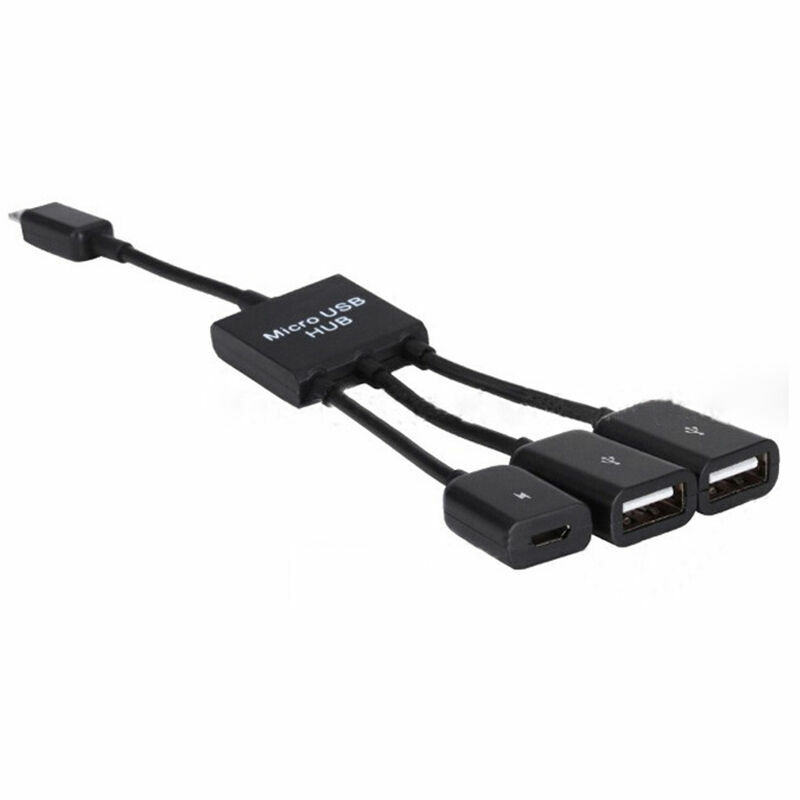 3 in 1 Micro USB Hub OTG Charging Cable Extension Adapter Android Samsung Tablet gallery