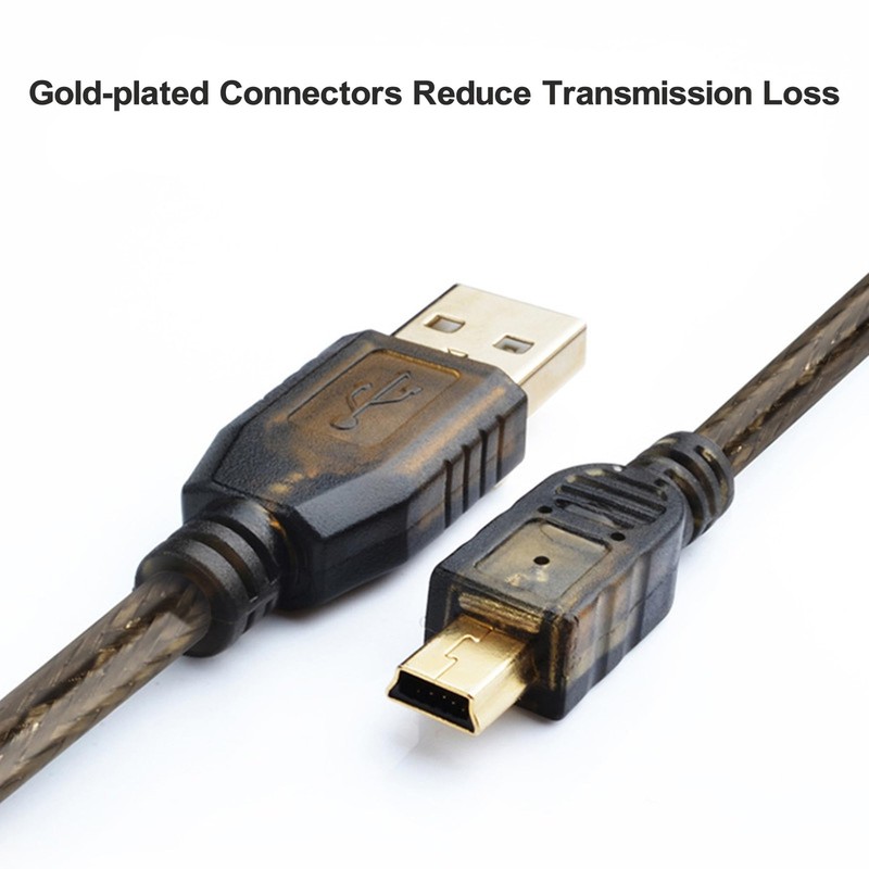 16.4ft (5M) USB to Mini USB Cable, Mini USB 5-Pin Cord with Ferrite Core & Do... gallery