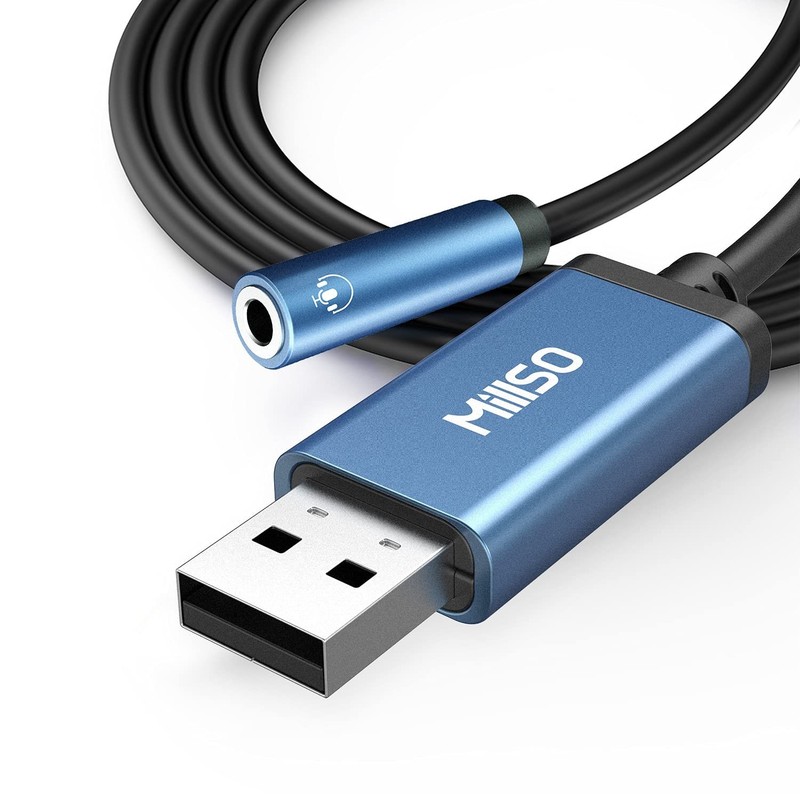 USB to 3.5mm Audio Adapter - TRRS AUX Stereo Sound Card for Headphones, PC, PS4 gallery
