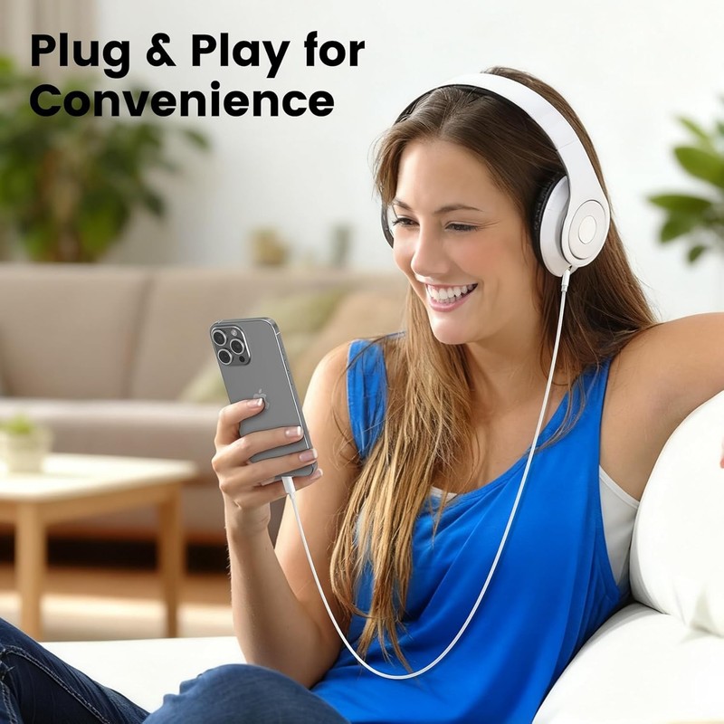 Aux to USB C,Aux Cord to USB C to 3.5mm Audio Headphone Jack Adapter [2 Pack,4Ft gallery