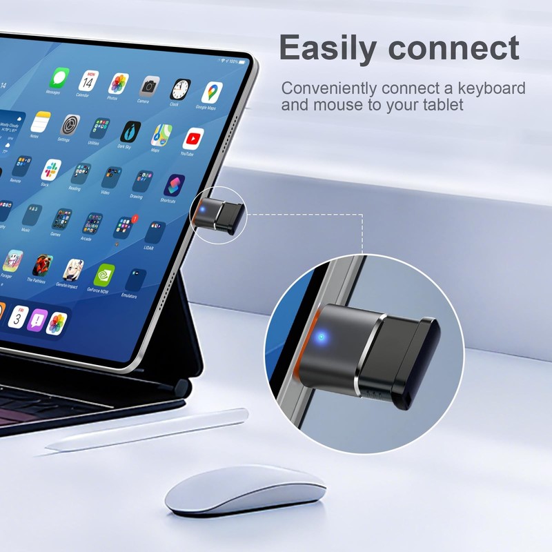 QiweDour 6 Pack USB C to Adapter, C Male 3.0 Female OTG BLACK gallery