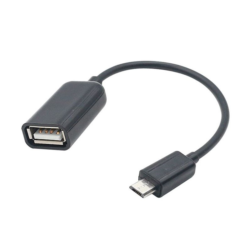 Micro USB 2.0 OTG Cable On The Go Adapter for Phones Tablets (Black)