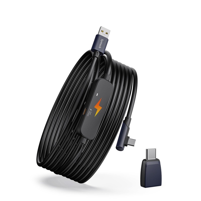 VR Link Cable 5M/16FT with USB 3.0 A to Adapter, Charging & Data Transfer, wi…