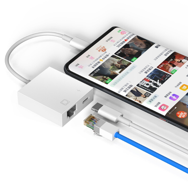 USB C To OTG RJ45 Ethernet LAN Network 100mbs PD Charging HUB Converter Adapter gallery