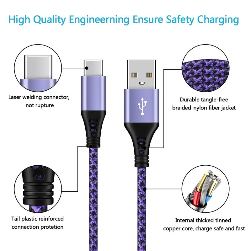for iPhone 16e 17e 17 Max , 6FT Fast USB Cable Charger Charging Cord for iPho... gallery