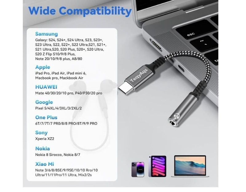 2 PACK USB Type A To 3.5mm Jack Audio Adapter Cable To Aux Female Headphone Mac gallery
