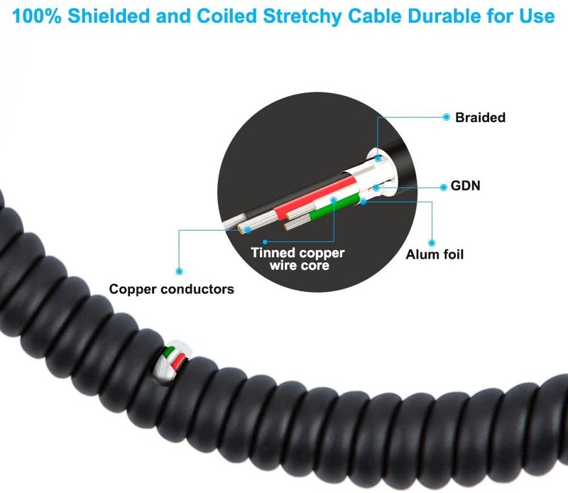 For TCL K33/K32 5G - Coiled Cable USB-C to TYPE-C Fast Charger Cord Power gallery