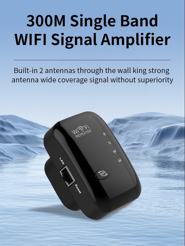 WiFi Signal Extender Range Repeater Booster Internet Amplifier 300Mbps US Plug gallery