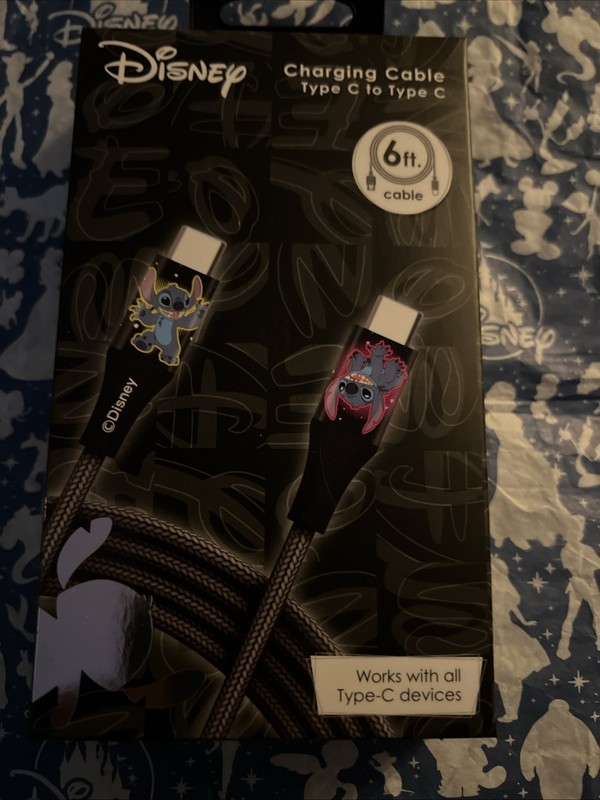 Disney Stitch charging Cable Type C To Type C 6 Ft Cable