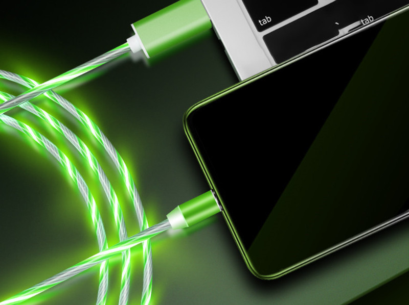 Compatible with Apple, Flowing Ligh Magnetic Streamer Data Line Cable for Iphone gallery
