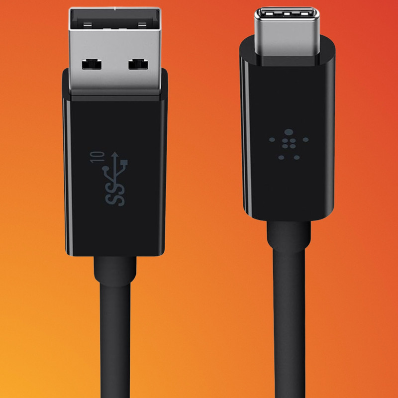 3.1 USB-A to USB-C Cable 10Gbps Data Transfer for MacBook Galaxy 3.3ft Black gallery