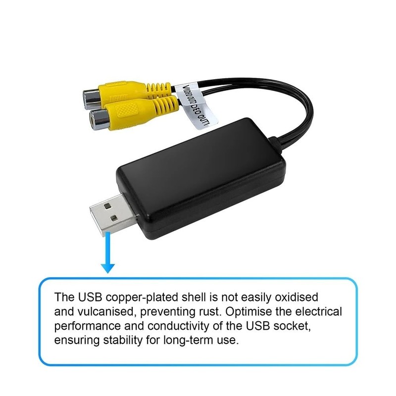 USB to CVBS Video Output Adapter 2 CVBS Output USB to RCA Cable DC 5V for And... gallery