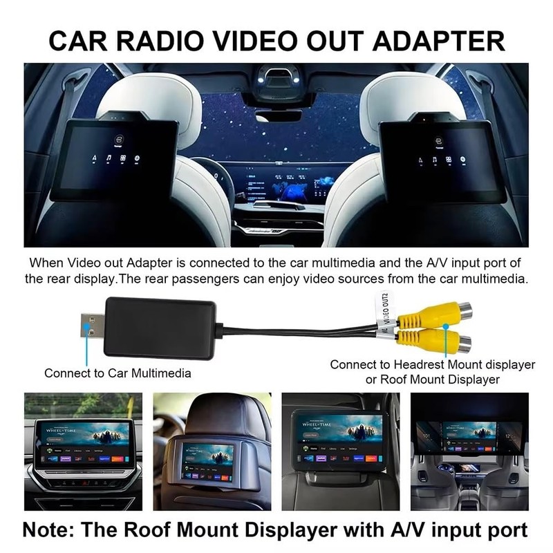 USB to CVBS Video Output Adapter 2 CVBS Output USB to RCA Cable DC 5V for And... gallery
