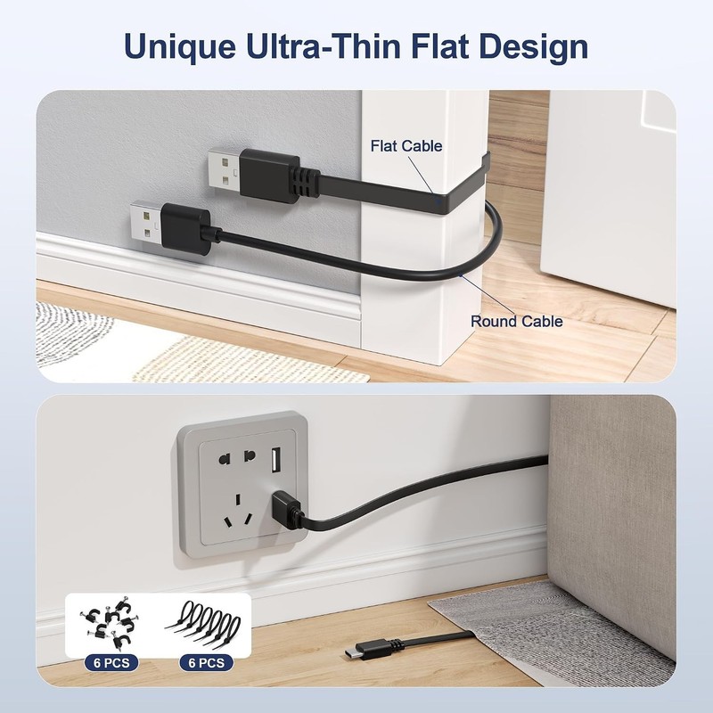 20ft USB A to USB C Power Cord for Tapo C120, eufy Cam S350 gallery