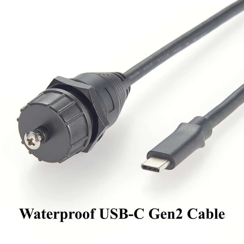 IP67 USB 3.1 Type C Male To Female Extension Flush Mount Cable 0.3M/0.98FT gallery
