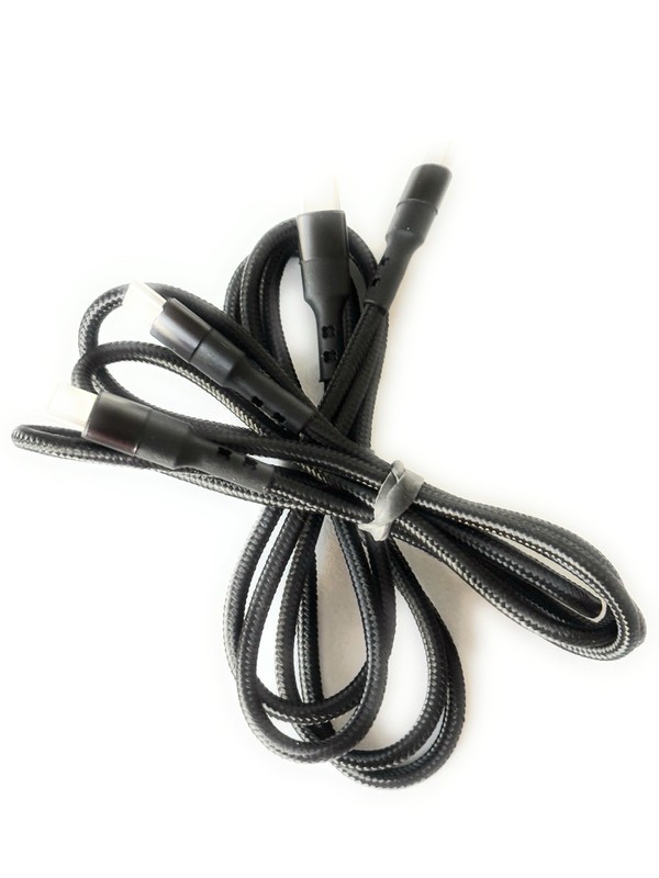Black Braided USB-C Nylon Charging Cable Universal Compatibility 1 Port gallery
