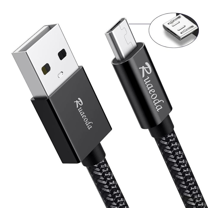 20Ft Long Micro USB Cable, Gold-Plated High Speed Nylon Braided Android Charger gallery