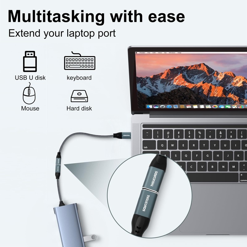USB C Extension Cable 1FT USB Type C 3.1 10Gbps 100W Male to Female Cable for... gallery