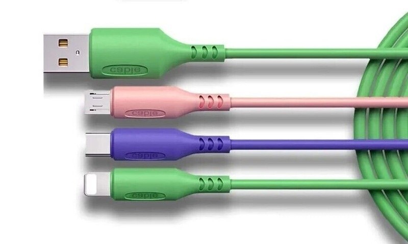 CABLE 3 in 1 Fast USB Charging 3' Cable 6 Pack Cell Phone Tablet Charger Cord gallery